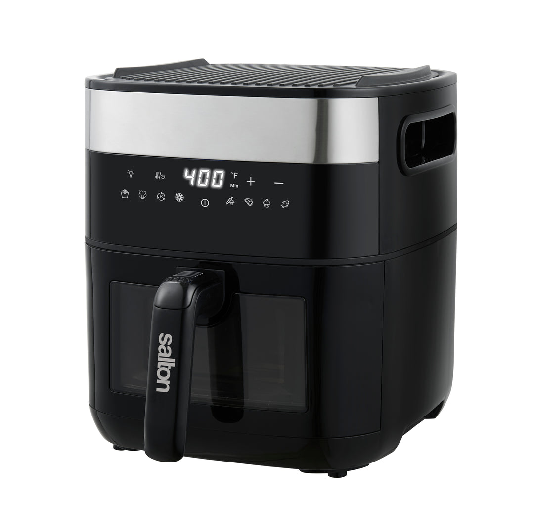 Salton Flip and Cook Friteuse à air, grill et déshydrateur 3 en 1 5,5 L - Fenêtre de visualisation