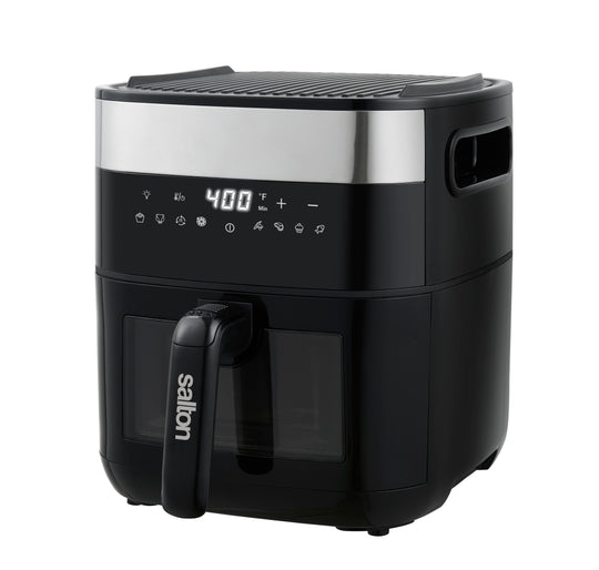 Salton Flip and Cook Friteuse à air, grill et déshydrateur 3 en 1 5,5 L - Fenêtre de visualisation