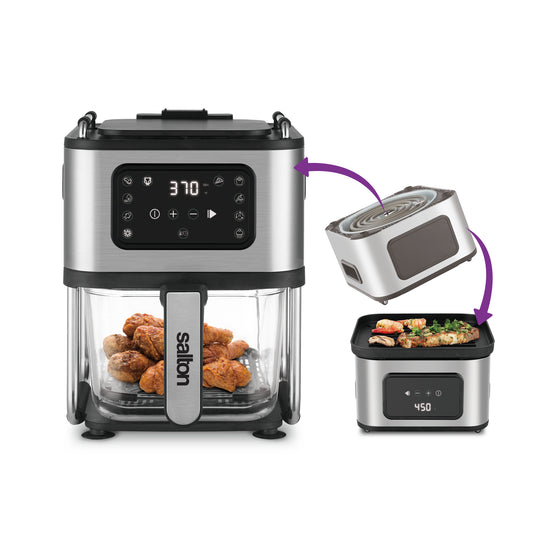 Salton Flip and Cook Friteuse à air, gril et déshydrateur 3-en-1