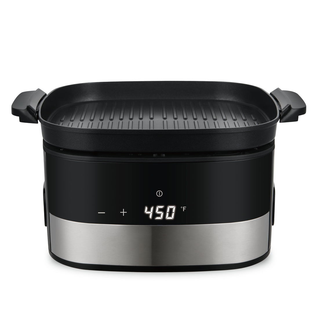 Salton Flip and Cook Friteuse à air, grill et déshydrateur 3 en 1 5,5 L - Fenêtre de visualisation