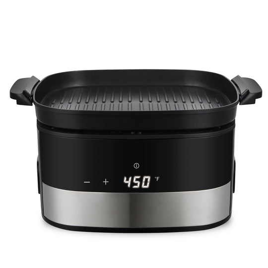 Salton Flip and Cook Friteuse à air, grill et déshydrateur 3 en 1 5,5 L - Fenêtre de visualisation