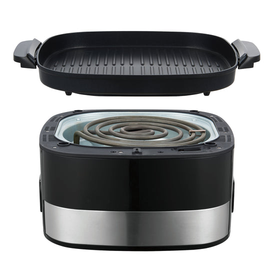 Salton Flip and Cook Friteuse à air, grill et déshydrateur 3 en 1 5,5 L - Fenêtre de visualisation