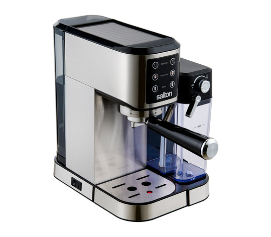 Salton Barista+ 3-in-1 Espresso, Cappuccino & Latte Machine with Milk Removable Container
