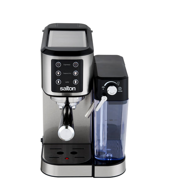 Salton Barista+ 3-in-1 Espresso, Cappuccino & Latte Machine with Milk Removable Container