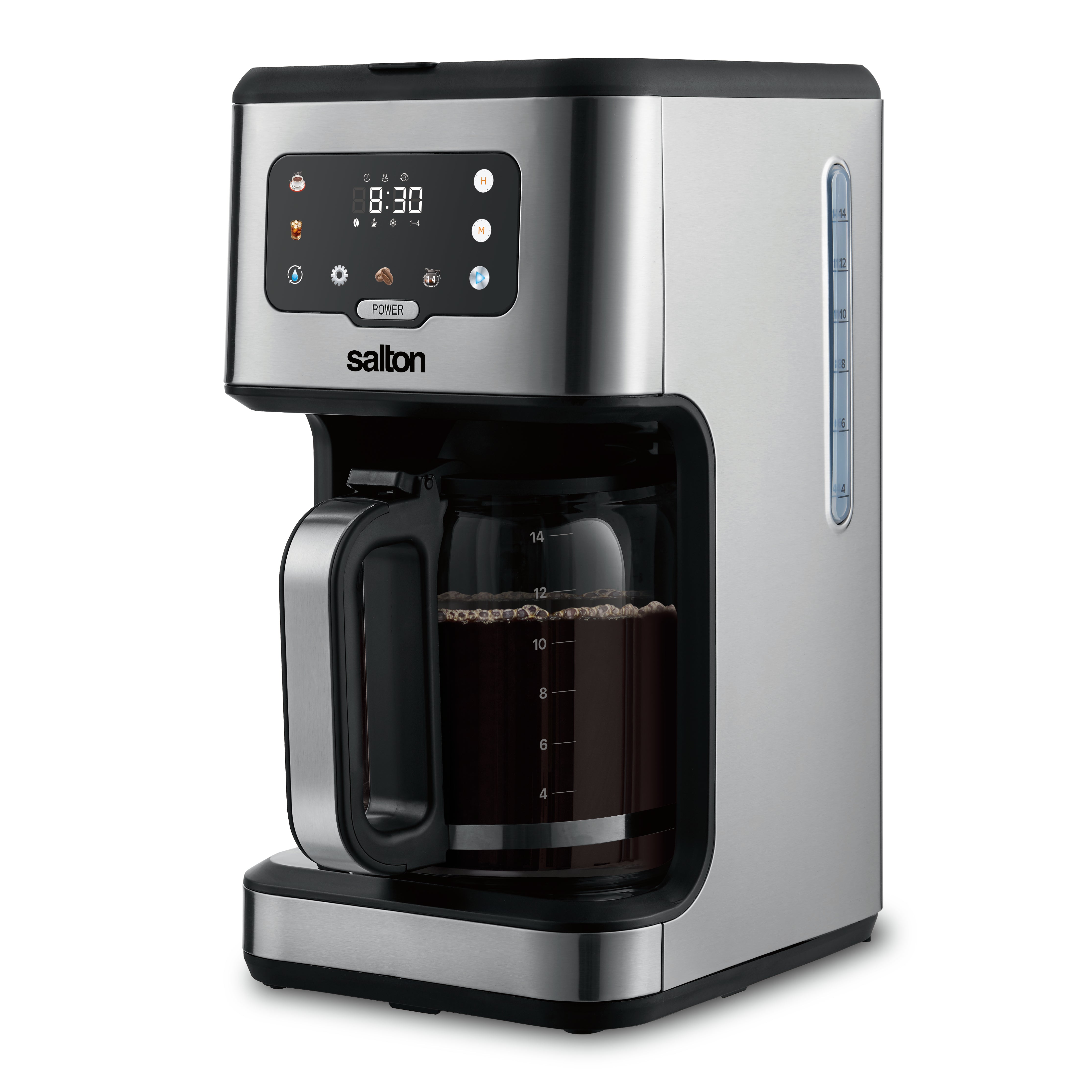 Salton Stainless Steel Digital Coffee Maker 14 Cup