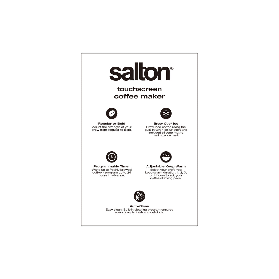 Salton Stainless Steel Digital Coffee Maker - 14 Cup