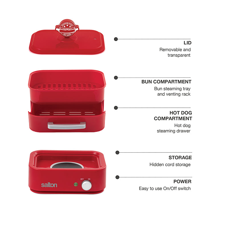 Salton Treats Hot Dog Steamer