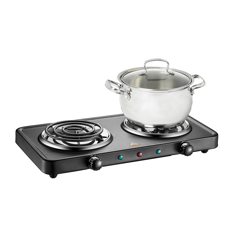 Table de cuisson portative double Salton - Noir