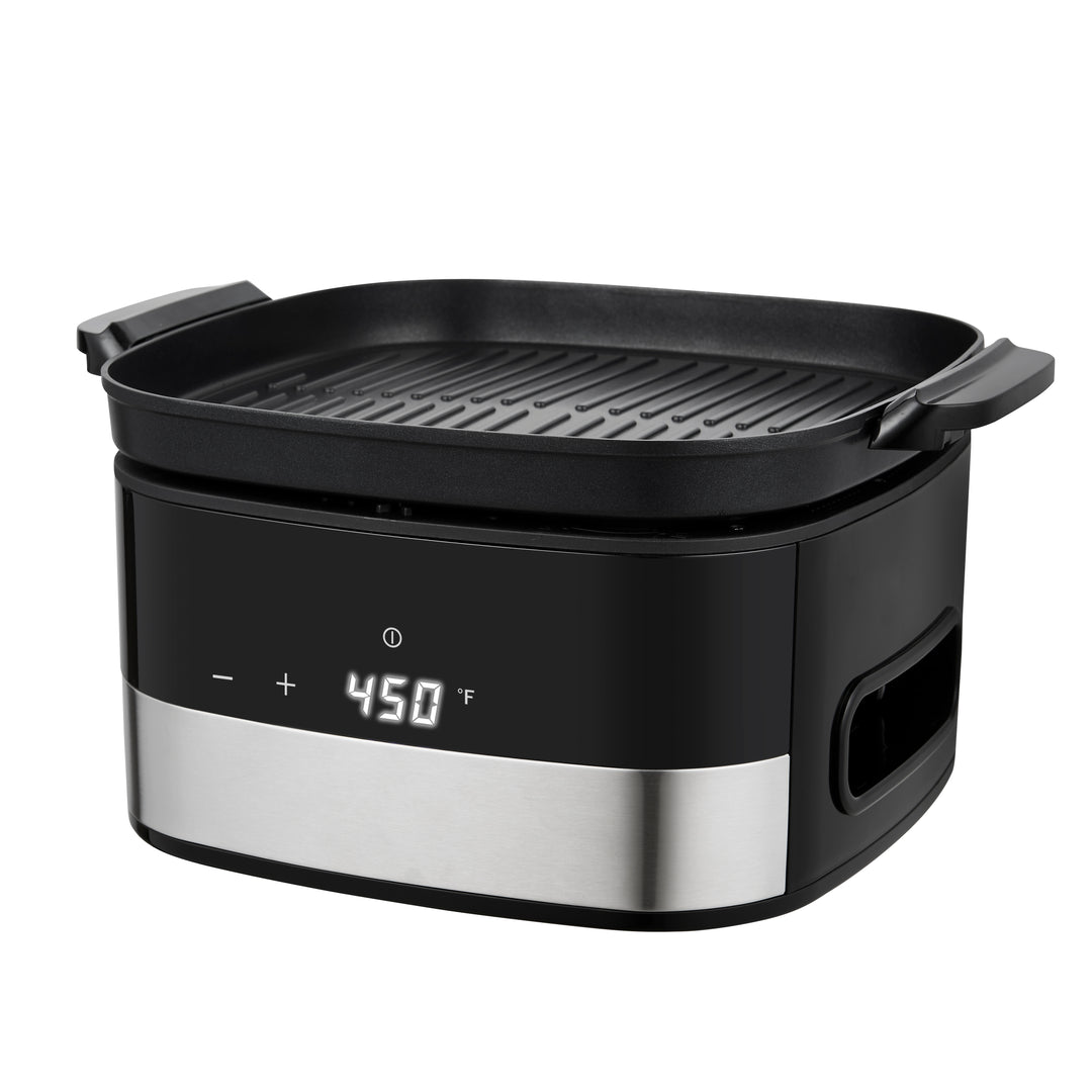 Salton Flip and Cook Friteuse à air, grill et déshydrateur 3 en 1 5,5 L - Fenêtre de visualisation