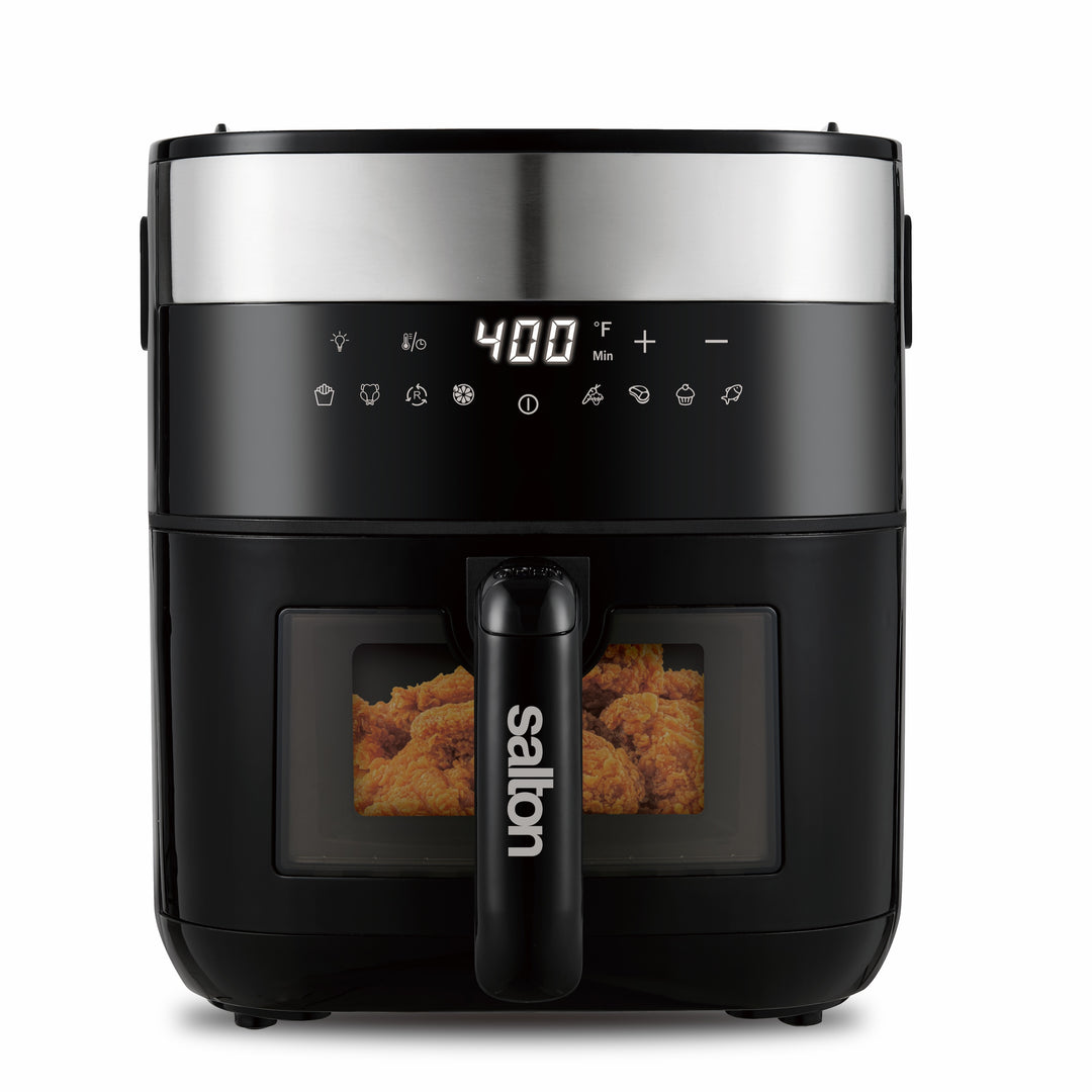 Salton Flip and Cook Friteuse à air, grill et déshydrateur 3 en 1 5,5 L - Fenêtre de visualisation