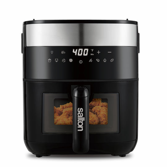 Salton Flip and Cook Friteuse à air, grill et déshydrateur 3 en 1 5,5 L - Fenêtre de visualisation