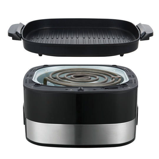 Salton Flip and Cook Friteuse à air, grill et déshydrateur 3 en 1 5,5 L - Fenêtre de visualisation