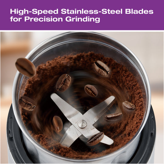 Moulin à café intelligent en acier inoxydable Salton