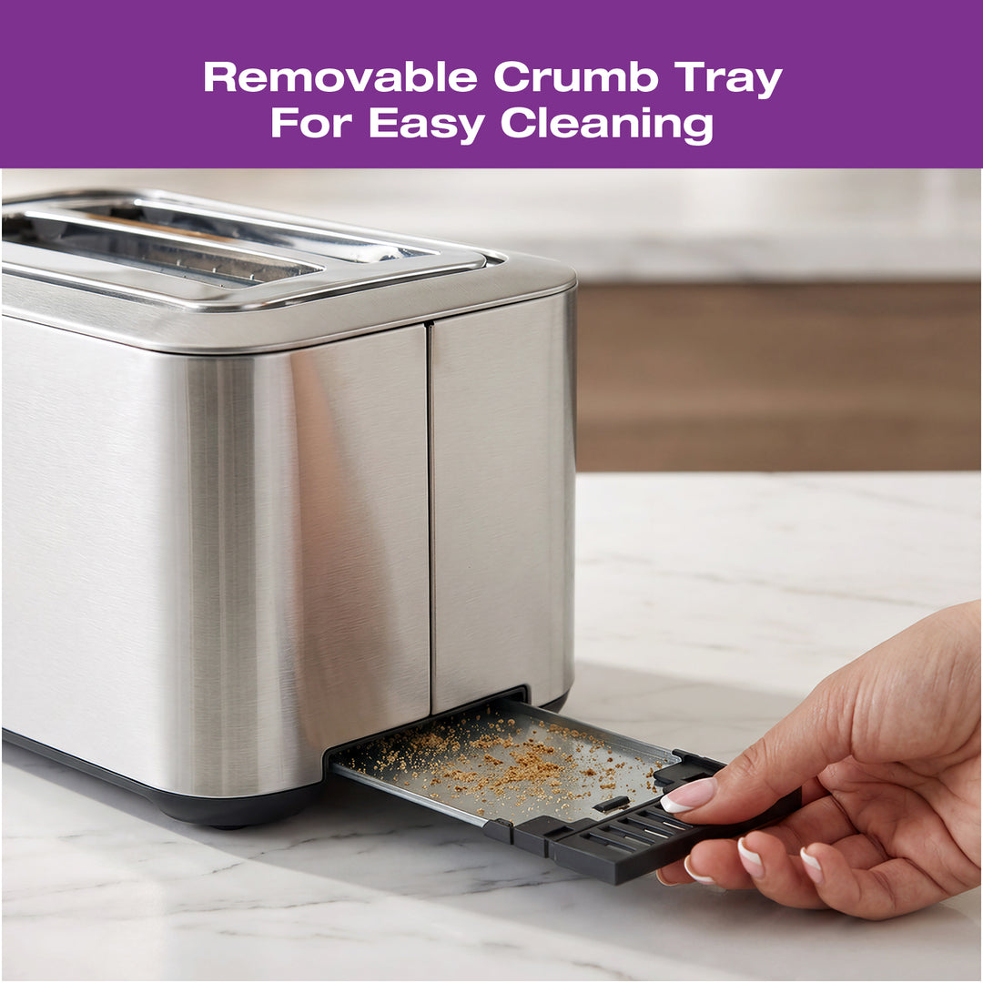 Grille-pain numérique à fente longue Salton – 4 tranches