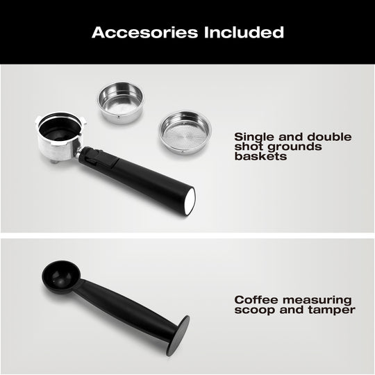 Salton Barista+ 3-in-1 Espresso, Cappuccino & Latte Machine with Milk Removable Container