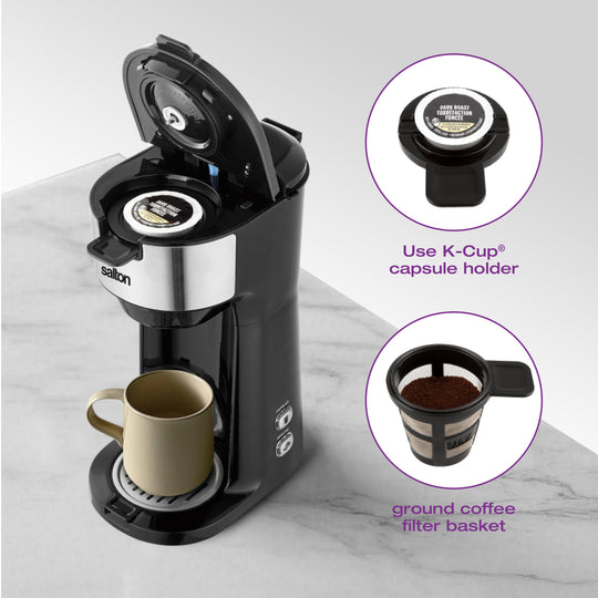 Salton 2-in-1 Single Serve Coffee Maker