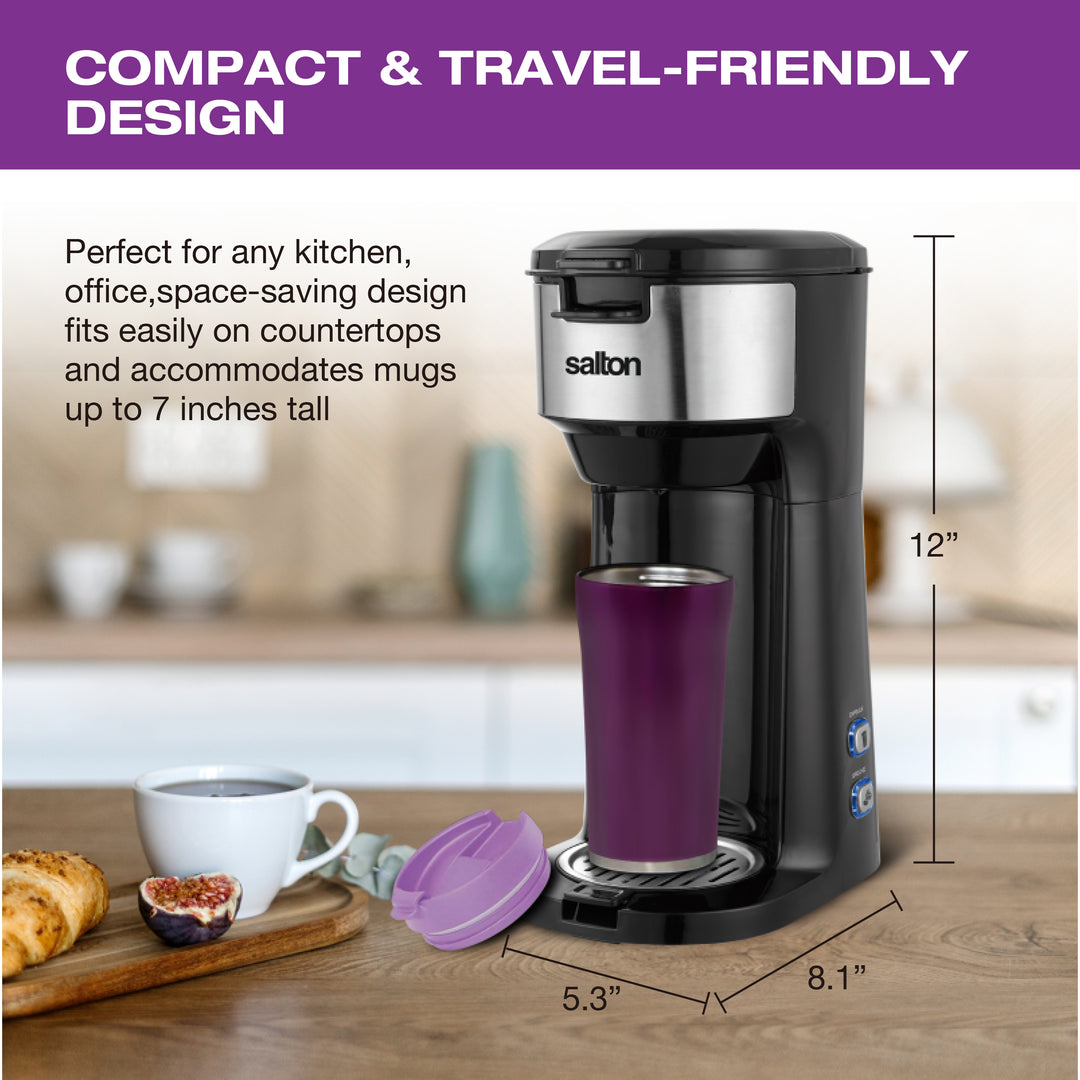 Salton 2-in-1 Single Serve Coffee Maker