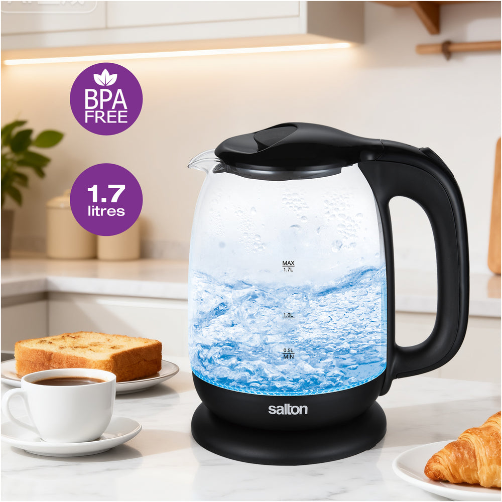 Salton Cordless Electric Glass Kettle - 1.7L