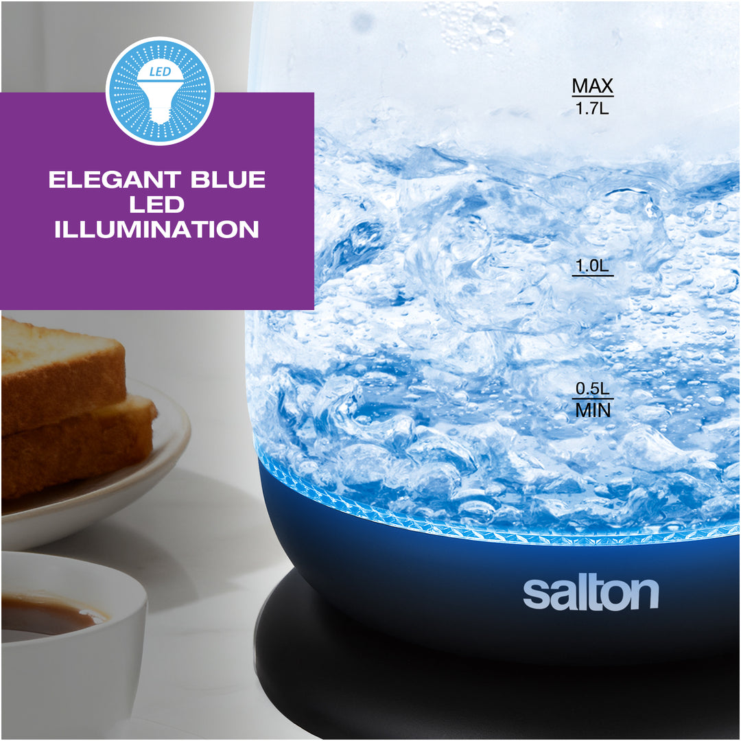 Salton Cordless Electric Glass Kettle - 1.7L