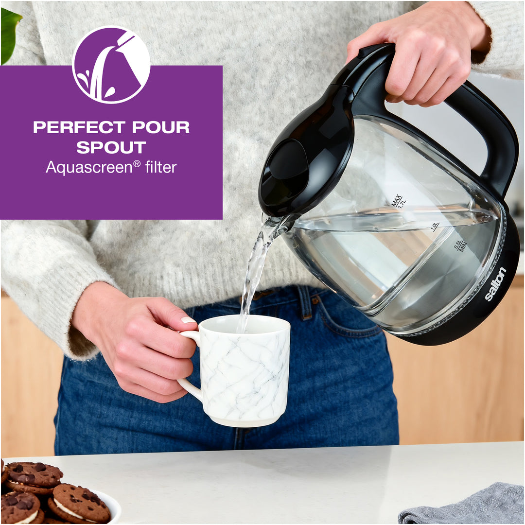 Salton Cordless Electric Glass Kettle - 1.7L
