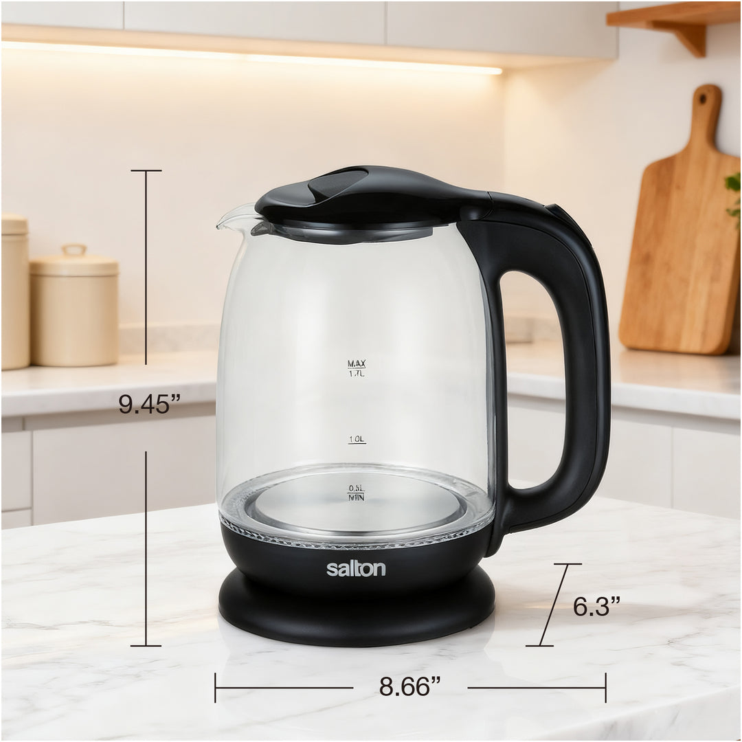 Salton Cordless Electric Glass Kettle - 1.7L
