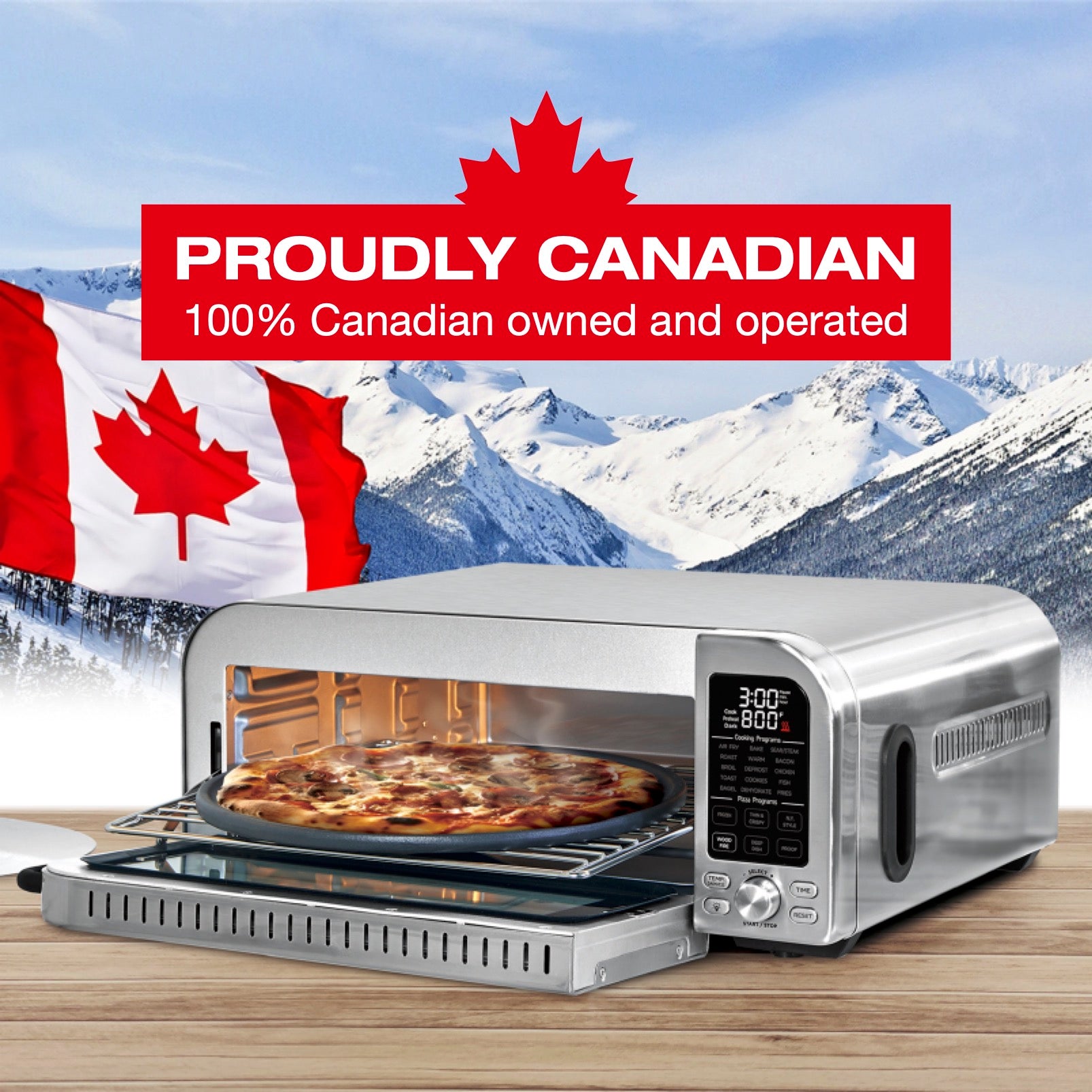 Salton Pizzadesso - Ultra High Heat Professional Pizza Oven and Air Fr