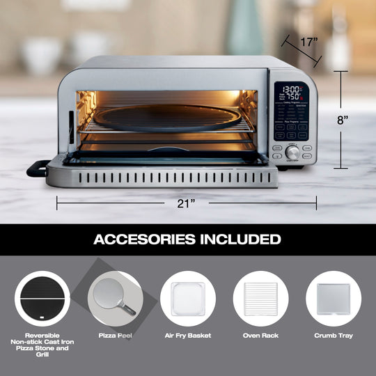Salton Pizzadesso - Ultra High Heat Professional Pizza Oven and Air Fryer Combo