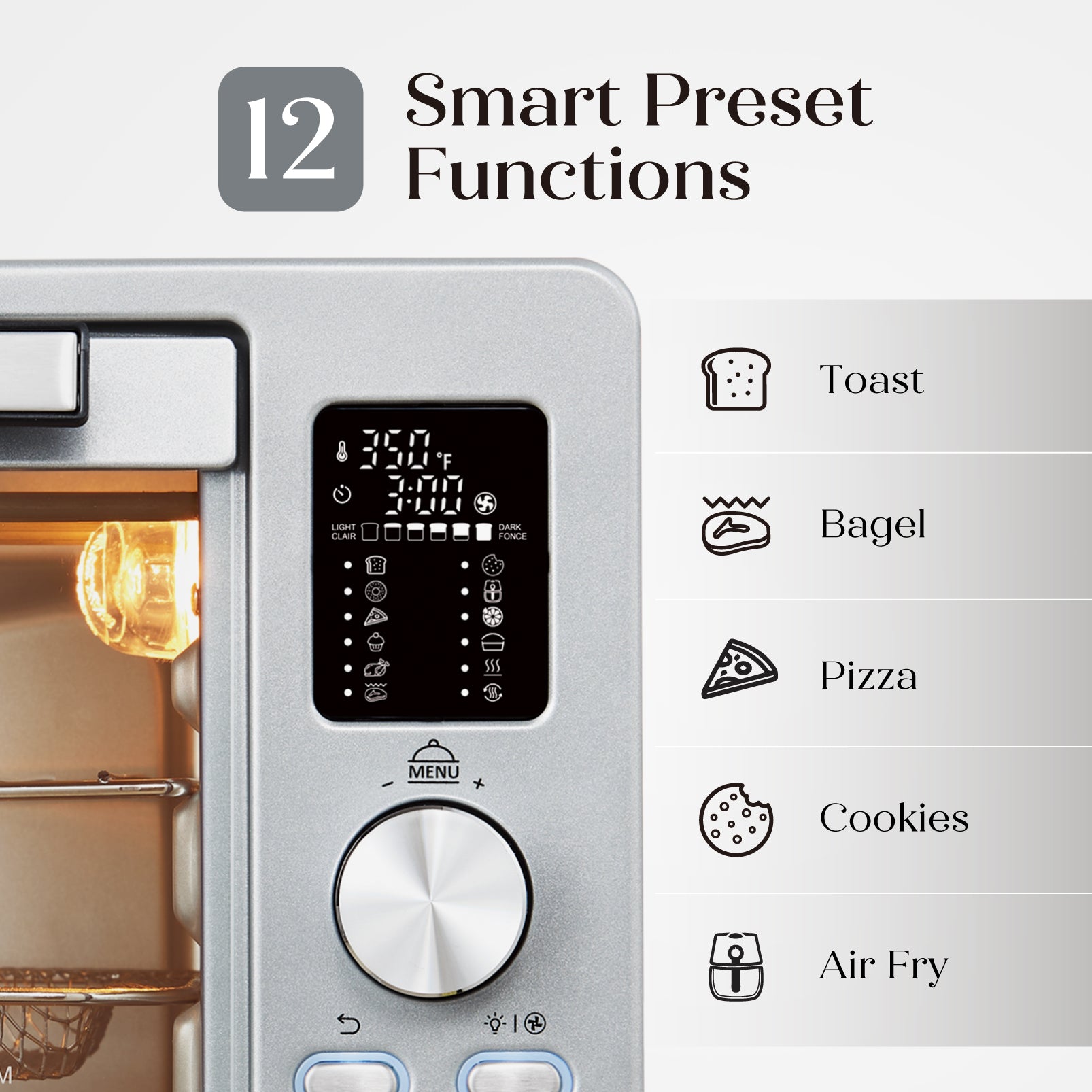 Salton NuRetro Digital Air Fryer Toaster Oven