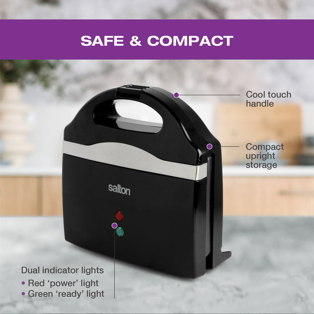 Salton Belgian Waffle Maker - Black