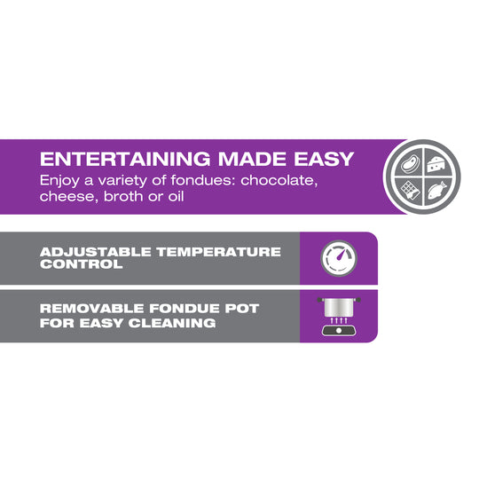 Salton Fondue Set - Stainless Steel