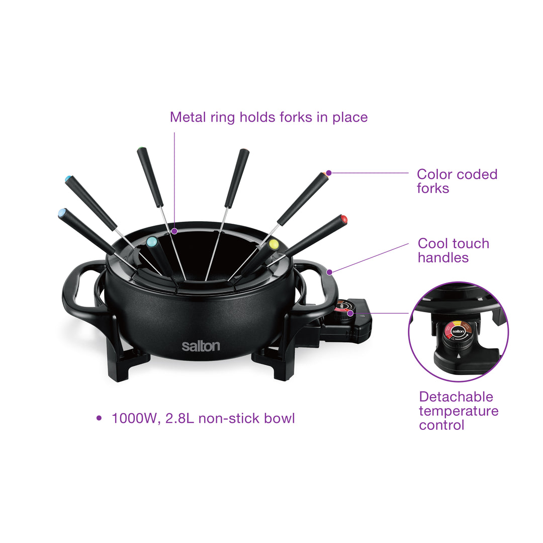 Salton Fondue Set - Black