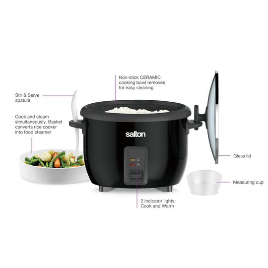 Salton Automatic Rice Cooker & Steamer - 20 Cup