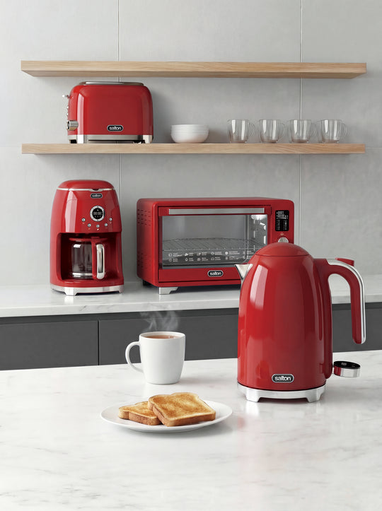 Pack complet NuRetro – Cafetière, bouilloire, grille-pain et four à friteuse à air chaud