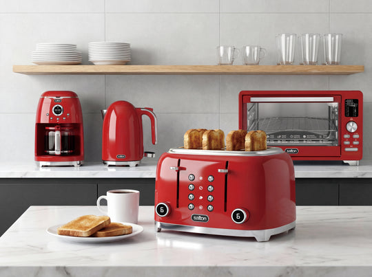 Pack complet NuRetro – Cafetière, bouilloire, grille-pain et four à friteuse à air chaud