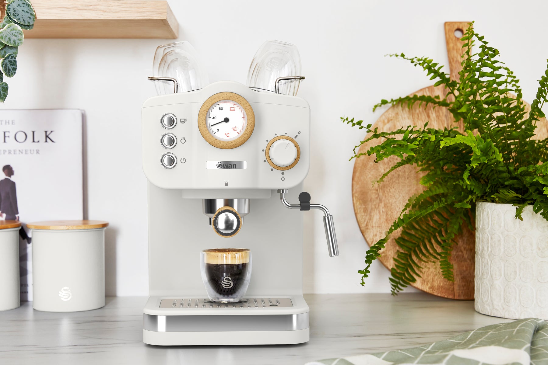 espresso handpumpe Swan Nordic Pump Espresso Coffee Machine