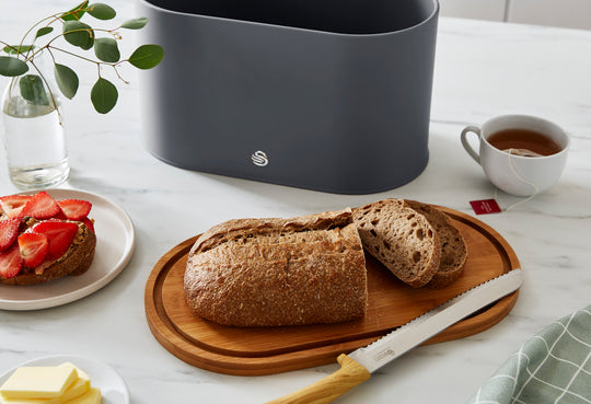 Swan Nordic Bread Bin & Cutting Board