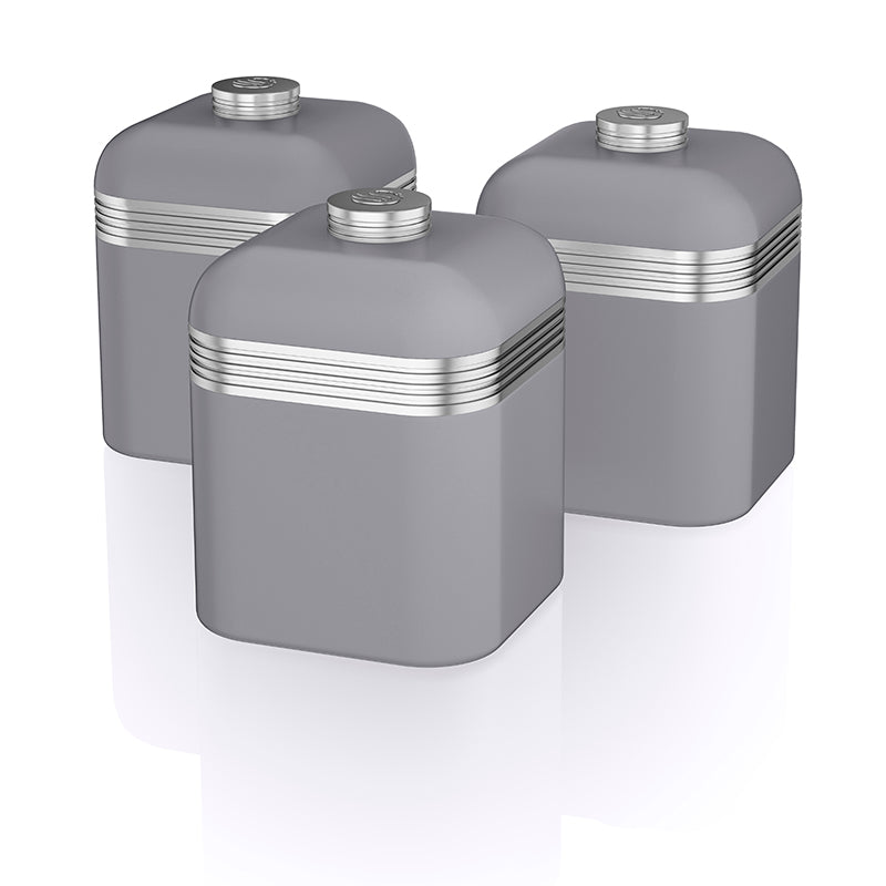 Swan Retro Set of 3 Cannisters