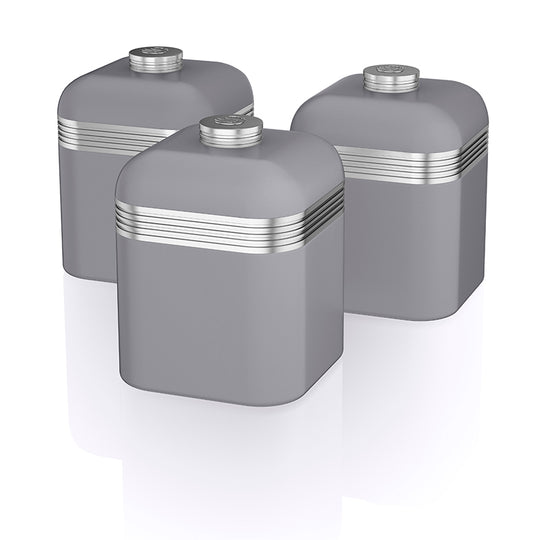 Swan Retro Set of 3 Cannisters